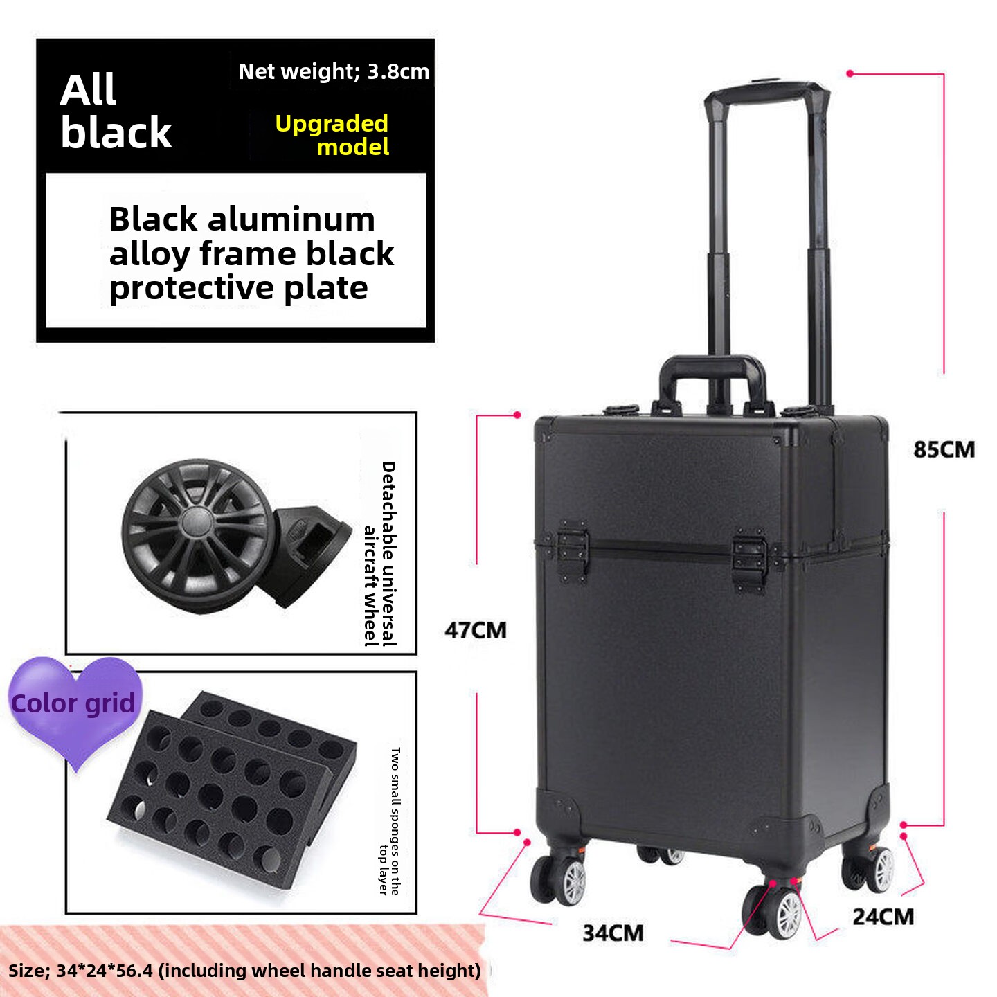 Rolling Makeup Case, Lockable  - Makeup recension och pris