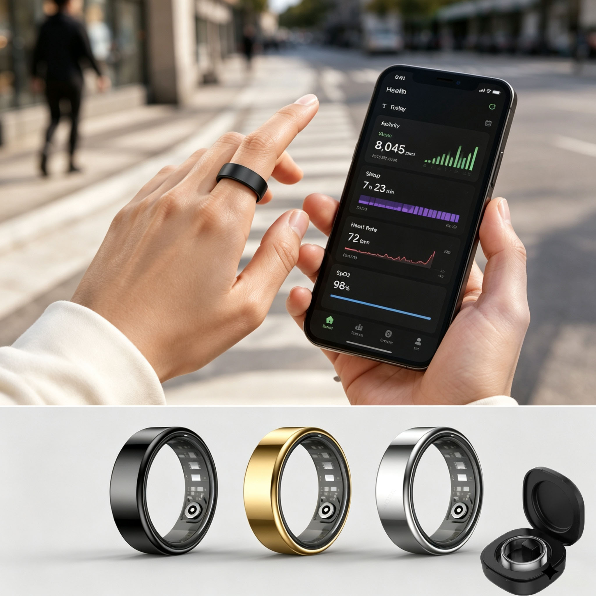 Smart Ring Heart Rate Blood Pr - Health Monitors recension och pris