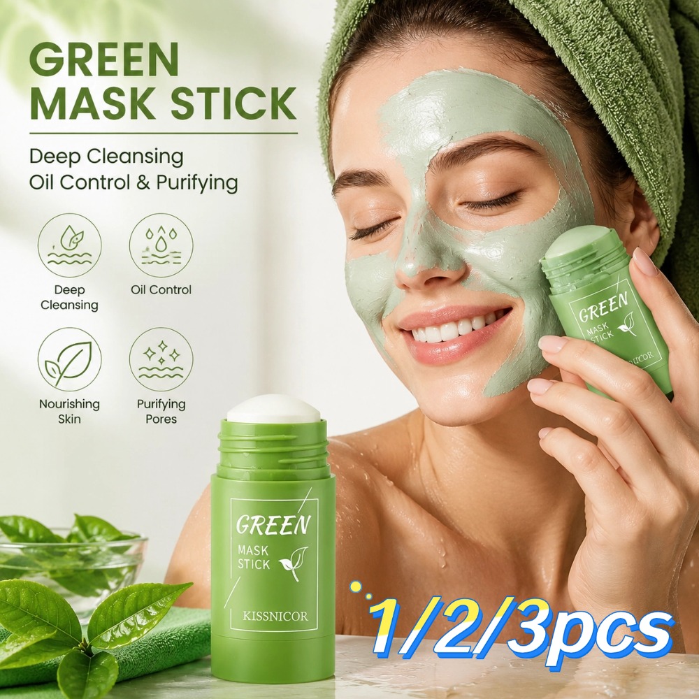 1/2/3pcs Green Tea Mask Deep C - Green Tea Cleansing Clay Mask recension och pris