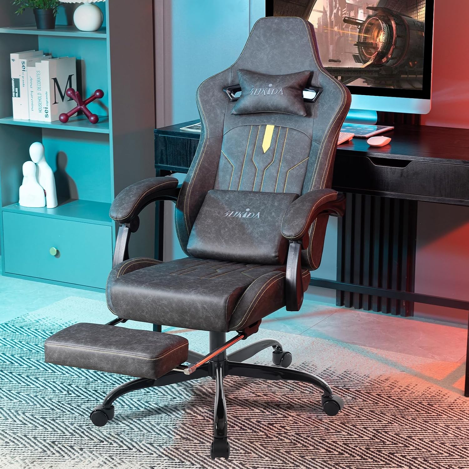 Gaming Chair with Footrest Erg - Massage recension och pris