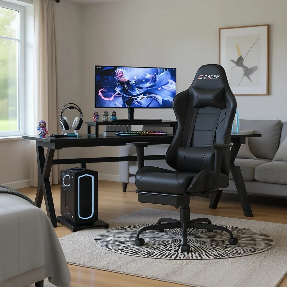 Gaming Chair with Footrest Mas - Massage recension och pris