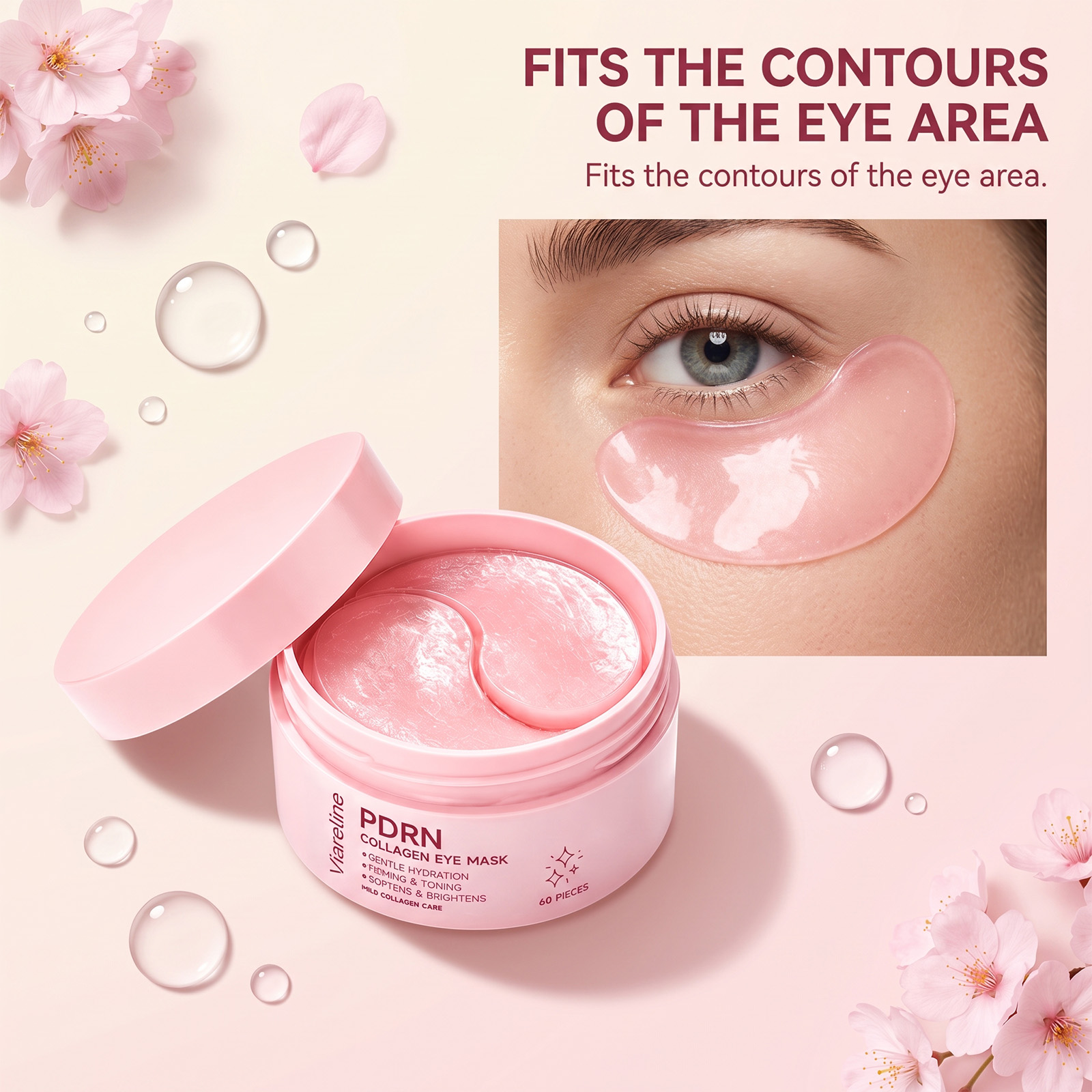 PDRN Pink Collagen Eye Patches - Collagen Under Eye Patches recension och pris