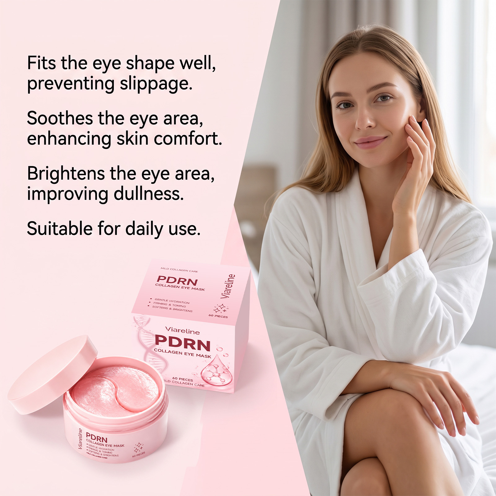 PDRN Pink Collagen Eye Patches - Collagen Under Eye Patches recension och pris