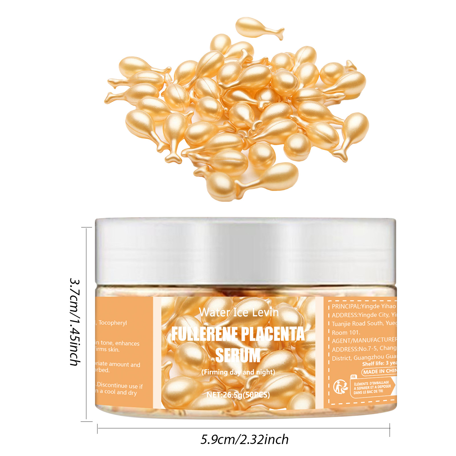 50 Fullerene Essence Capsules  - Hyaluronic Acid Facial Serum recension och pris