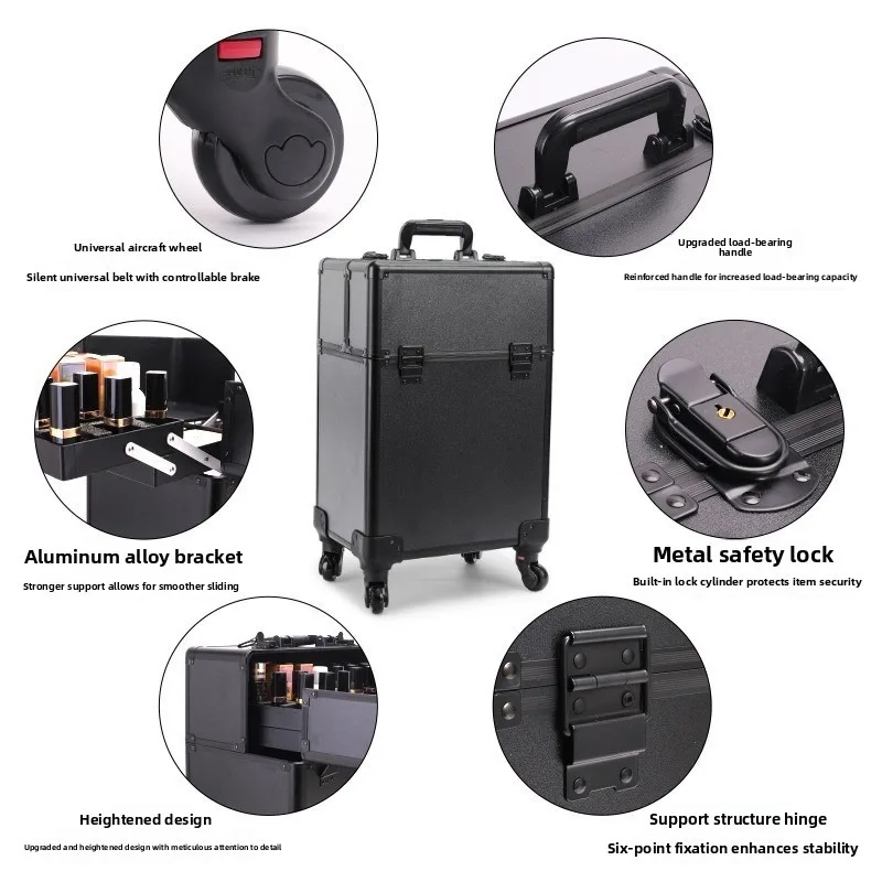 Aluminum Alloy Pro Large Capac - Makeup recension och pris