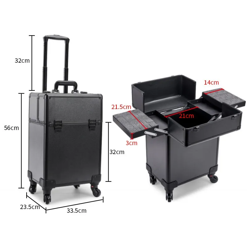 Aluminum Alloy Pro Large Capac - Makeup recension och pris